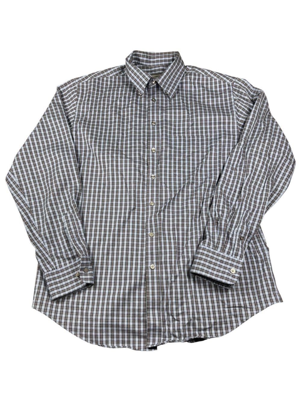 Merona Y2K Plaid Long Sleeve Button Up Shirt